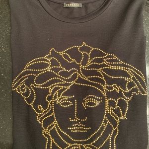 Versace gold studddd Medusa shirt